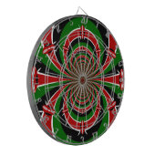 Levendig Kenia Visie: Gespiegelde Keniaanse Vlag K Dartbord (Voorkant Links)