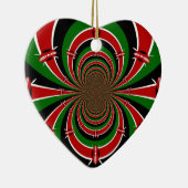 Levendig Kenia Visie: Gespiegelde Keniaanse Vlag K Keramisch Ornament (Rechts)