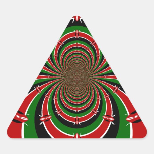 Levendig Kenia Visie: Gespiegelde Keniaanse Vlag K Sticker (Voorkant)