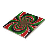 Levendig Kenia Visie: Gespiegelde Keniaanse Vlag K Tegeltje (Zijkant)