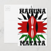 Levendig Keniaans vlagpatroon: een 18-sterren kuns Briefkaart (Voorkant / Achterkant)