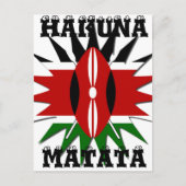 Levendig Keniaans vlagpatroon: een 18-sterren kuns Briefkaart (Voorkant)