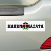 Levendig Keniaans vlagpatroon: een 18-sterren kuns Bumpersticker (Op auto)