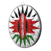 Levendig Keniaans vlagpatroon: een 18-sterren kuns Dartbord (Voorkant Rechts)