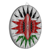 Levendig Keniaans vlagpatroon: een 18-sterren kuns Dartbord (Voorkant Links)