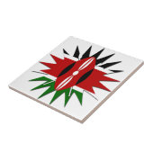 Levendig Keniaans vlagpatroon: een 18-sterren kuns Tegeltje (Zijkant)