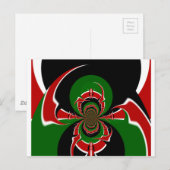 Levendig Keniaans vlagpatroon: een krachtige kunst Briefkaart (Voorkant / Achterkant)