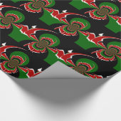 Levendig Keniaans vlagpatroon: een krachtige kunst Cadeaupapier (Hoek)