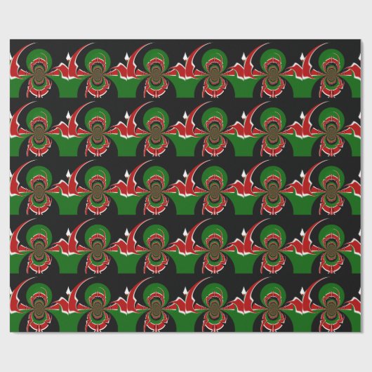 Levendig Keniaans vlagpatroon: een krachtige kunst Cadeaupapier (Vlak)