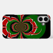 Levendig Keniaans vlagpatroon: een krachtige kunst Case-Mate iPhone Case (Achterkant (horizontaal))