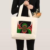 Levendig Keniaans vlagpatroon: een krachtige kunst Grote Tote Bag (Voorkant (product))