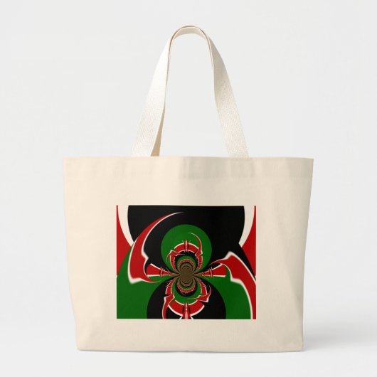 Levendig Keniaans vlagpatroon: een krachtige kunst Grote Tote Bag (Voorkant)