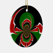Levendig Keniaans vlagpatroon: een krachtige kunst Keramisch Ornament (Rechts)