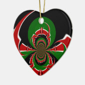 Levendig Keniaans vlagpatroon: een krachtige kunst Keramisch Ornament (Links)