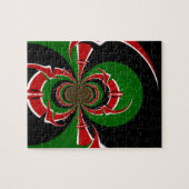 Levendig Keniaans vlagpatroon: een krachtige kunst Legpuzzel (Horizontaal)