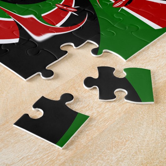 Levendig Keniaans vlagpatroon: een krachtige kunst Legpuzzel (Zijkant)