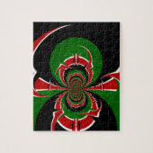 Levendig Keniaans vlagpatroon: een krachtige kunst Legpuzzel (Verticaal)