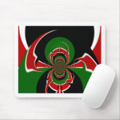 Levendig Keniaans vlagpatroon: een krachtige kunst Muismat (Met muis)