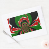 Levendig Keniaans vlagpatroon: een krachtige kunst Rechthoekige Sticker (Envelop)