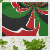 Levendig Keniaans vlagpatroon: een krachtige kunst Theedoek (Gevouwen)