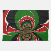 Levendig Keniaans vlagpatroon: een krachtige kunst Theedoek (Horizontaal)