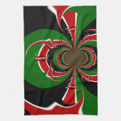Levendig Keniaans vlagpatroon: een krachtige kunst Theedoek (Verticaal)