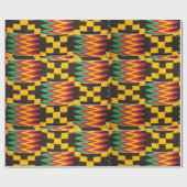 Levendig Kente-geïnspireerd Afrikaans inpakpapier (Vlak)