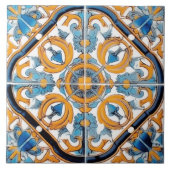 Levendig keramisch Tegel ontwerp Tegeltje (Voorkant)