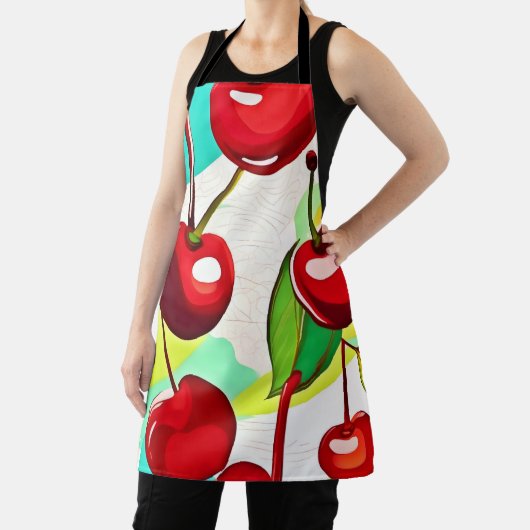 levendig kersenpatroon schort (Insitu)