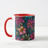 Levendig Kerst Botanic Fantasy Patroon Mok (Links)