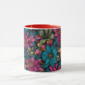 Levendig Kerst Botanic Fantasy Patroon Mok (Midden)
