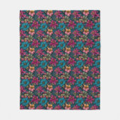 Levendig kerst botanisch fantasiepatroon fleece deken (Voorkant)