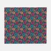 Levendig kerst botanisch fantasiepatroon fleece deken (Voorkant (Horizontaal))