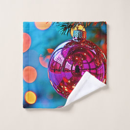 Levendig Kerst Ornament Schitterend Ontwerp Bad Handdoek