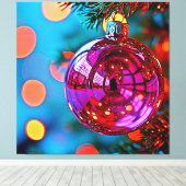 Levendig Kerst Ornament Schitterend Ontwerp Canvas Afdruk (Insitu (Houten vloer))