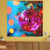 Levendig Kerst Ornament Schitterend Ontwerp Canvas Afdruk (Insitu (Woonkamer))