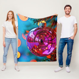 Levendig Kerst Ornament Schitterend Ontwerp Fleece Deken