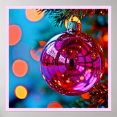 Levendig Kerst Ornament Schitterend Ontwerp Poster (Voorkant)