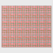 Levendig Kerst Plaid Cadeaupapier (Vlak)
