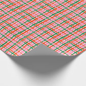 Levendig Kerst Plaid Cadeaupapier (Hoek)