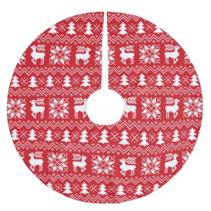 Levendig kerstkeuken geïnspireerd rood patroon kerstboom rok