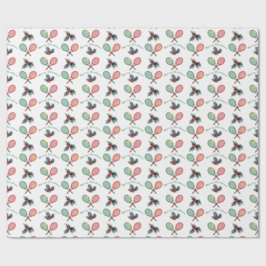 Levendig 🎄 Kerstmis 🎾 tennis Wrapping Paper Cadeaupapier (Vlak)