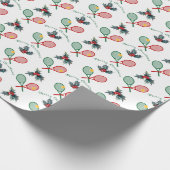 Levendig 🎄 Kerstmis 🎾 tennis Wrapping Paper Cadeaupapier (Hoek)