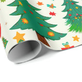 Levendig kerstpatroon cadeaupapier (Rol Hoek)