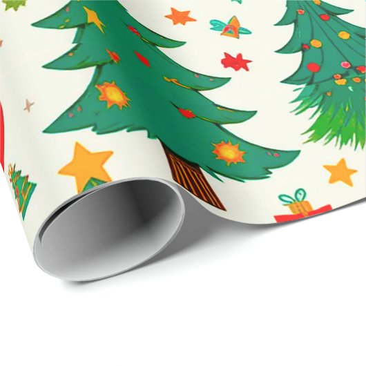 Levendig kerstpatroon cadeaupapier (Rol Hoek)