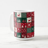 Levendig Kerstpatroon Koffiemok (Voorkant links)