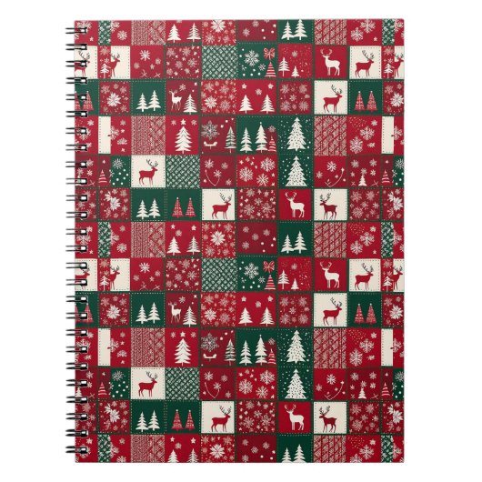 Levendig kerstpatroon notitieboek (Voorkant)