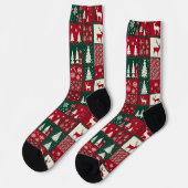 Levendig Kerstpatroon Sokken (Links)