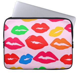 Levendig Kissed door Kleuren Patroon Laptop Sleeve
