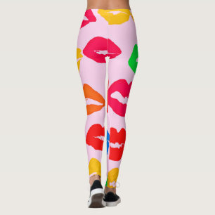 Levendig Kissed door Kleuren Patroon Leggings